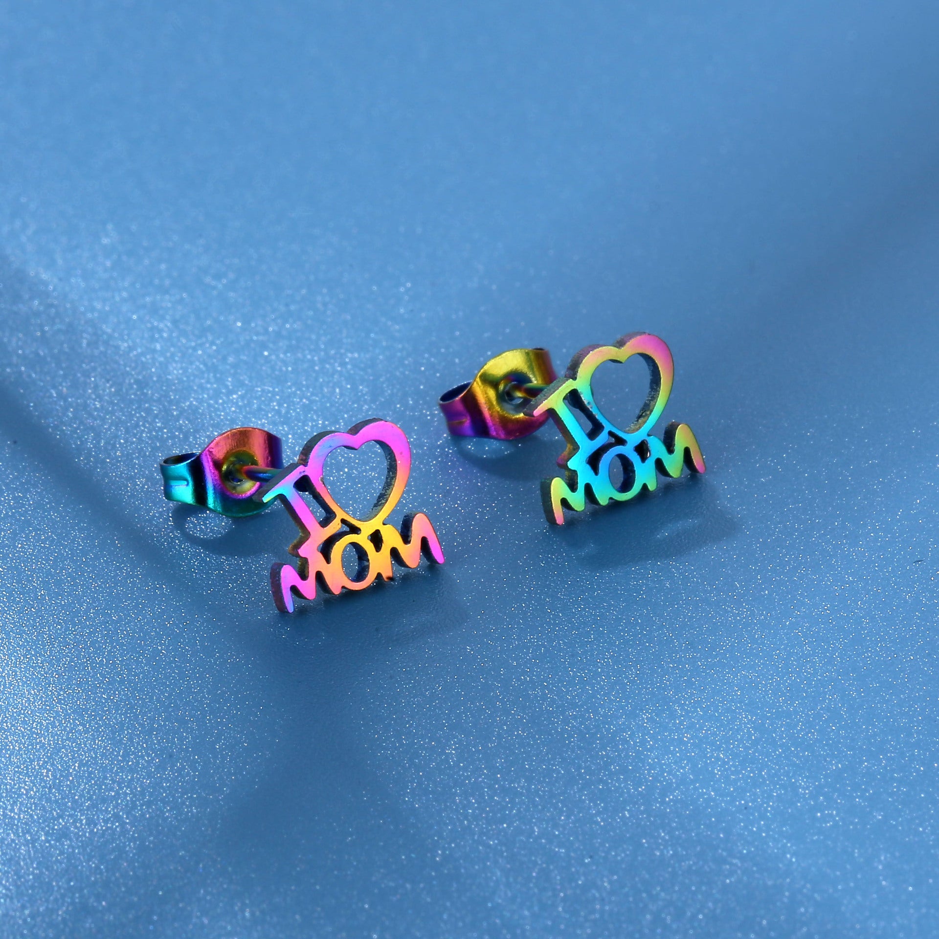 Conjunto de joyería de aretes de acero inoxidable para el día de la madre al por mayor